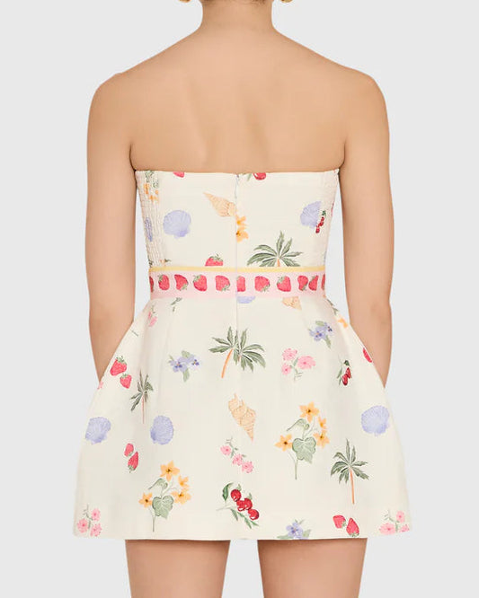 Amanda Uprichard Strapless Bethany Romper | Boardwalk