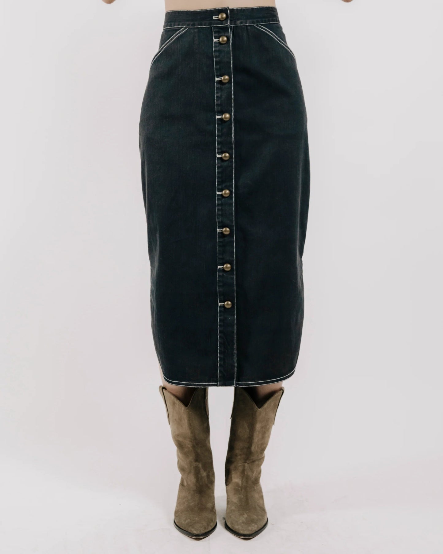 Love the Label Apolline Midi Skirt | Pagent Blue