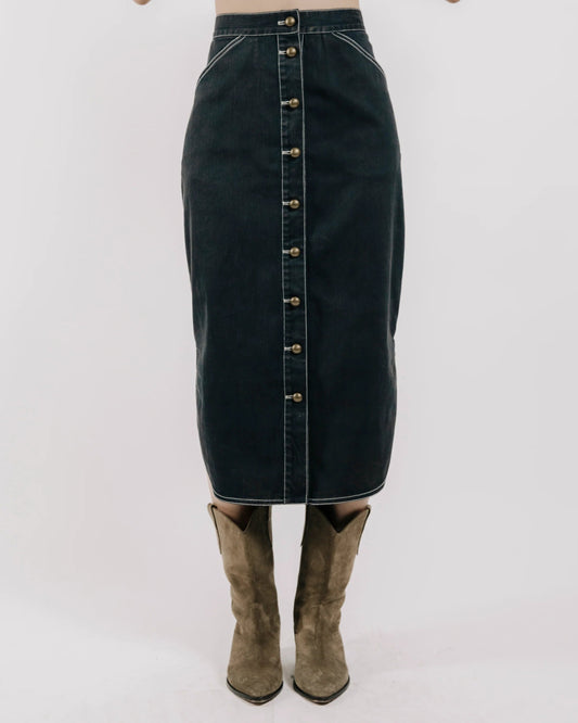 Love the Label Apolline Midi Skirt | Pagent Blue