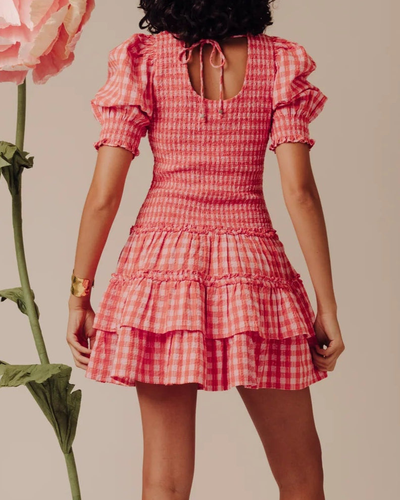 Love the Label Audrey Dress | Kensington Gingham Pink