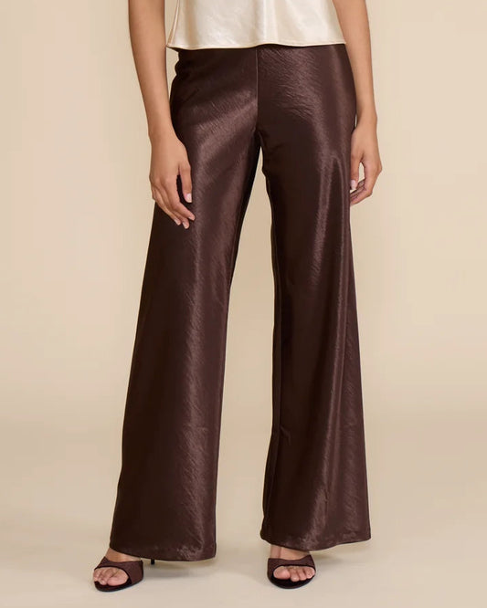 Lucy Paris Jeiel Satin Wide-Leg Pants