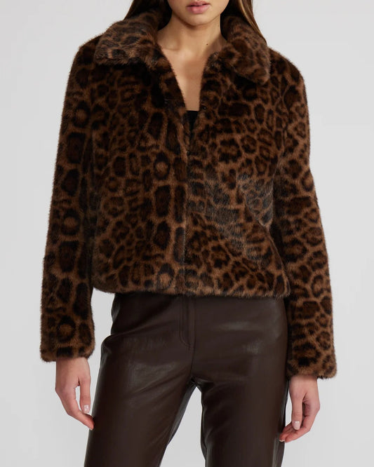 Lucy Paris Bambi Faux Fur Jacket | Leopard