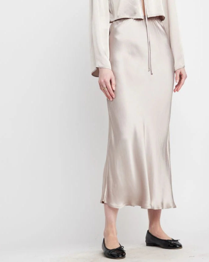 Self Contrast Luna Slip Skirt | Seasame
