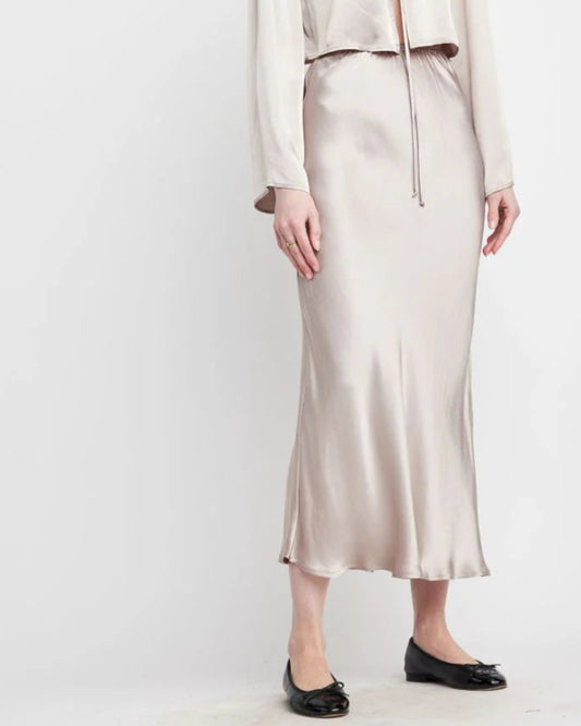 Self Contrast Luna Slip Skirt | Seasame