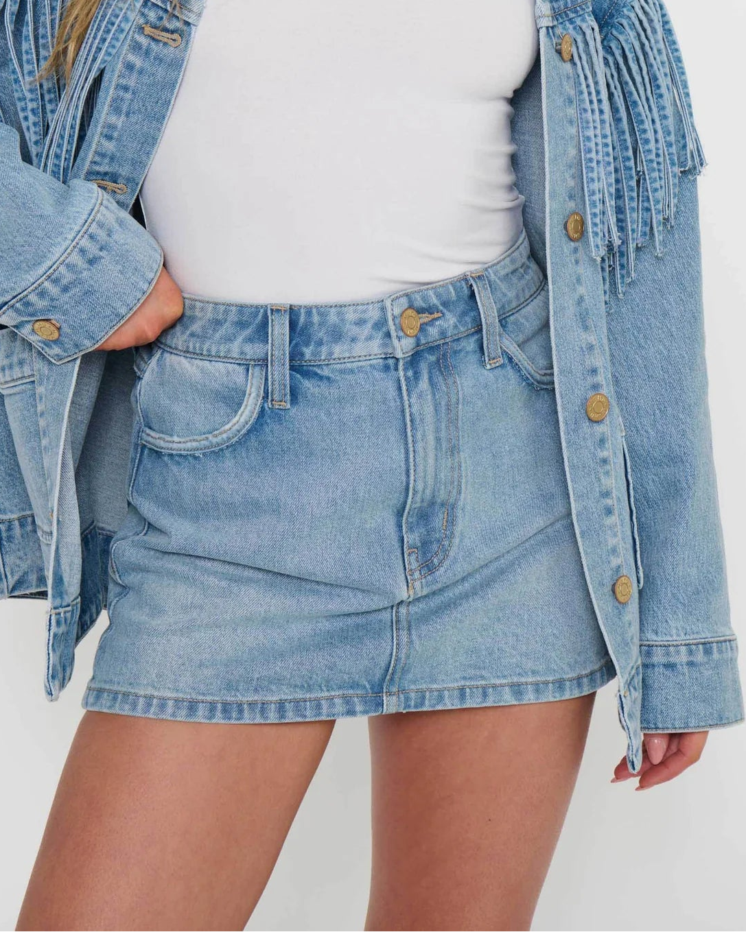 Show Me Your Mumu Ojai Mini Skort | Jet Stream Blue