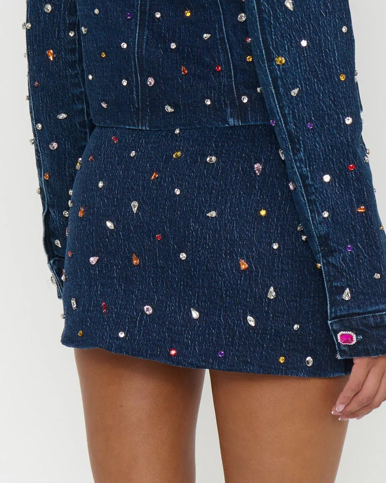 Show Me Your Mumu Hollywood Skort | Precious Gemstone Indigo