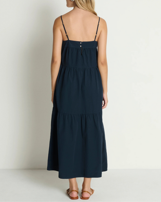 Nation Meadow Midi Dress | Navy Night Sky