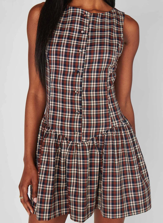 Show Me Your Mumu Meester Mini Dress | Saddle Plaid