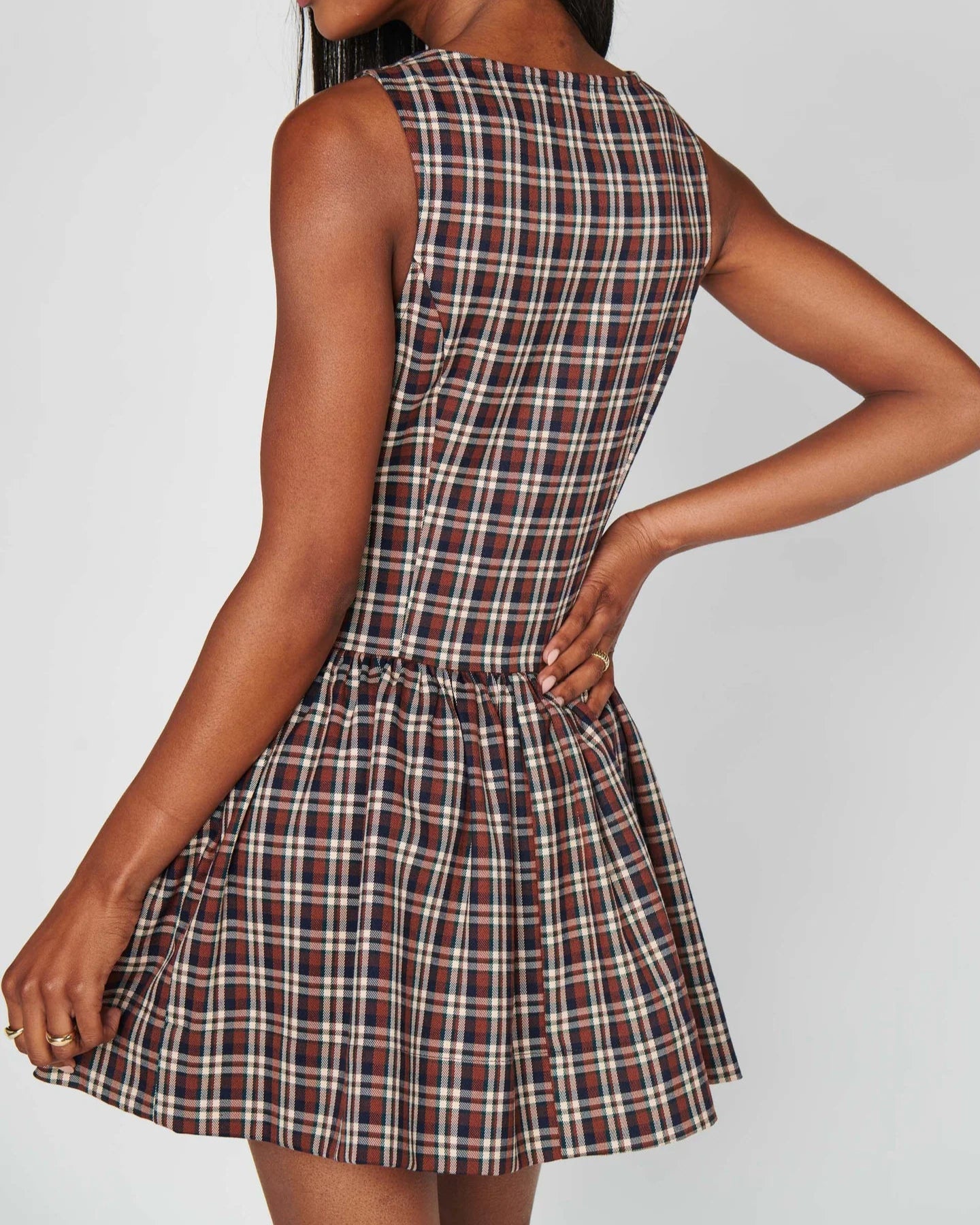 Show Me Your Mumu Meester Mini Dress | Saddle Plaid