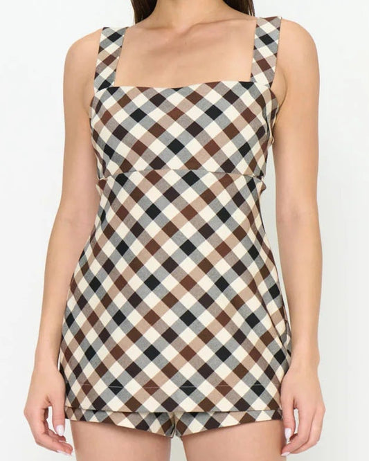 Show Me Your Mumu Rio Romper | Spiced Plaid