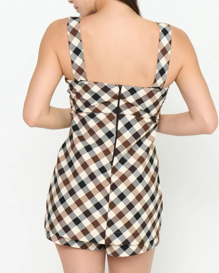 Show Me Your Mumu Rio Romper | Spiced Plaid