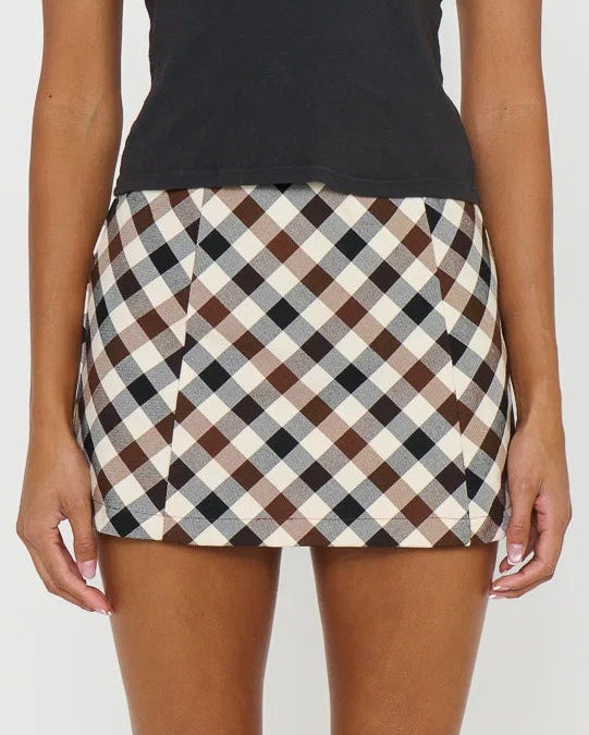 Show Me Your Mumu Gia Mini Skort | Spiced Plaid