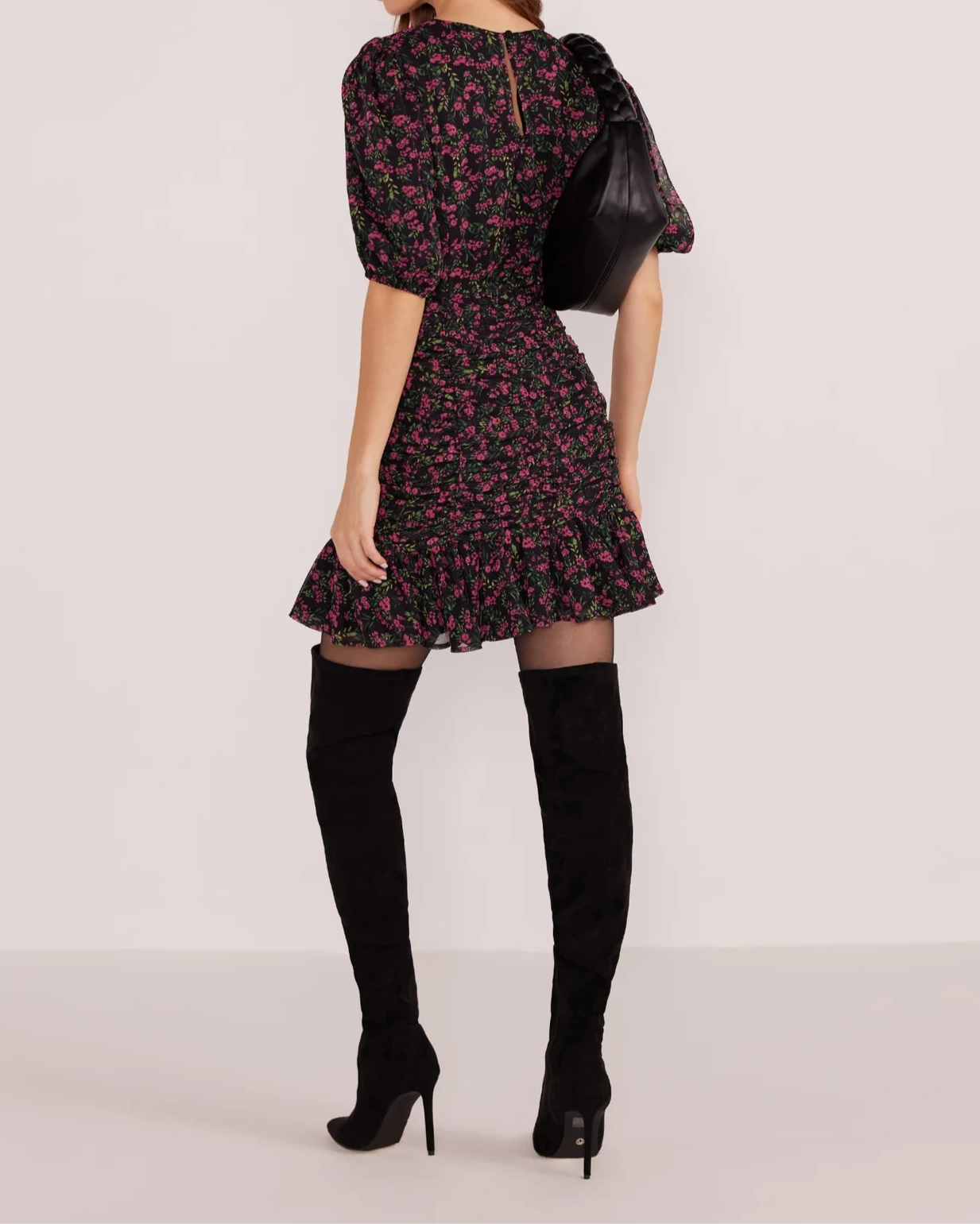 Mink Pink Faye Puff Sleeve Mini Dress