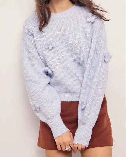 Mink Pink Applique Flower Sweater