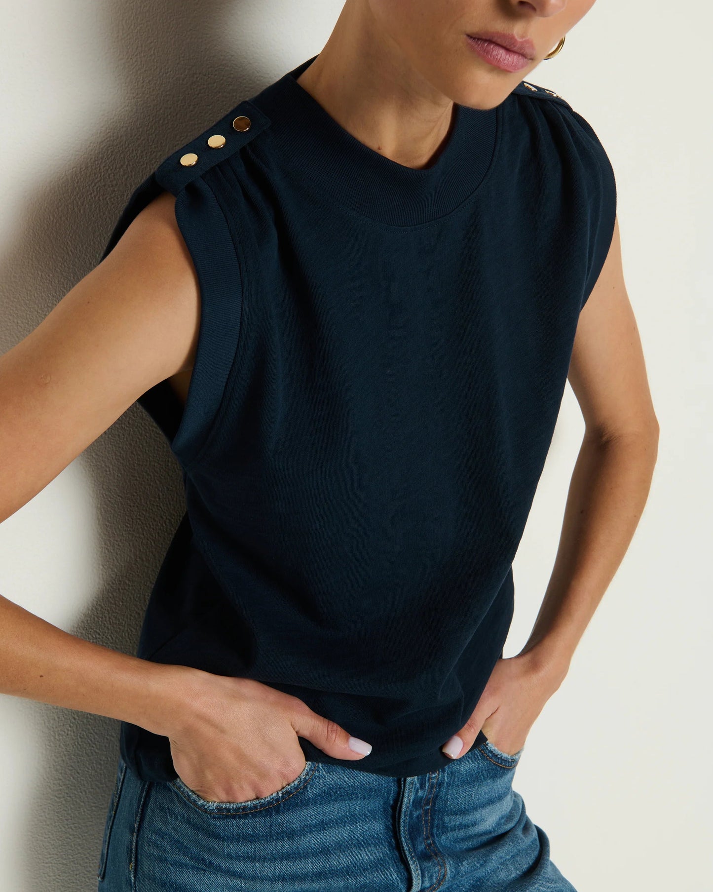 Nation Mikka Buttoned Tank | Night Sky