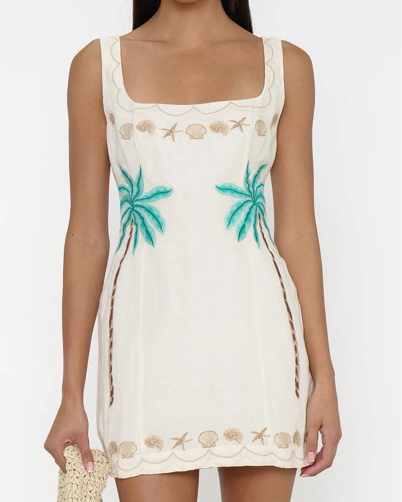 Show Me Your Mumu Steph Mini Dress | Beachfront Embroidery