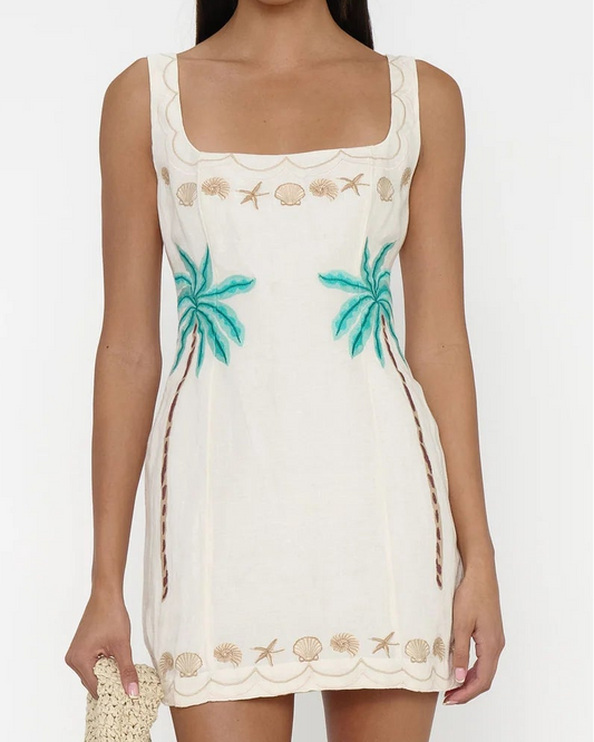 Show Me Your Mumu Steph Mini Dress | Beachfront Embroidery