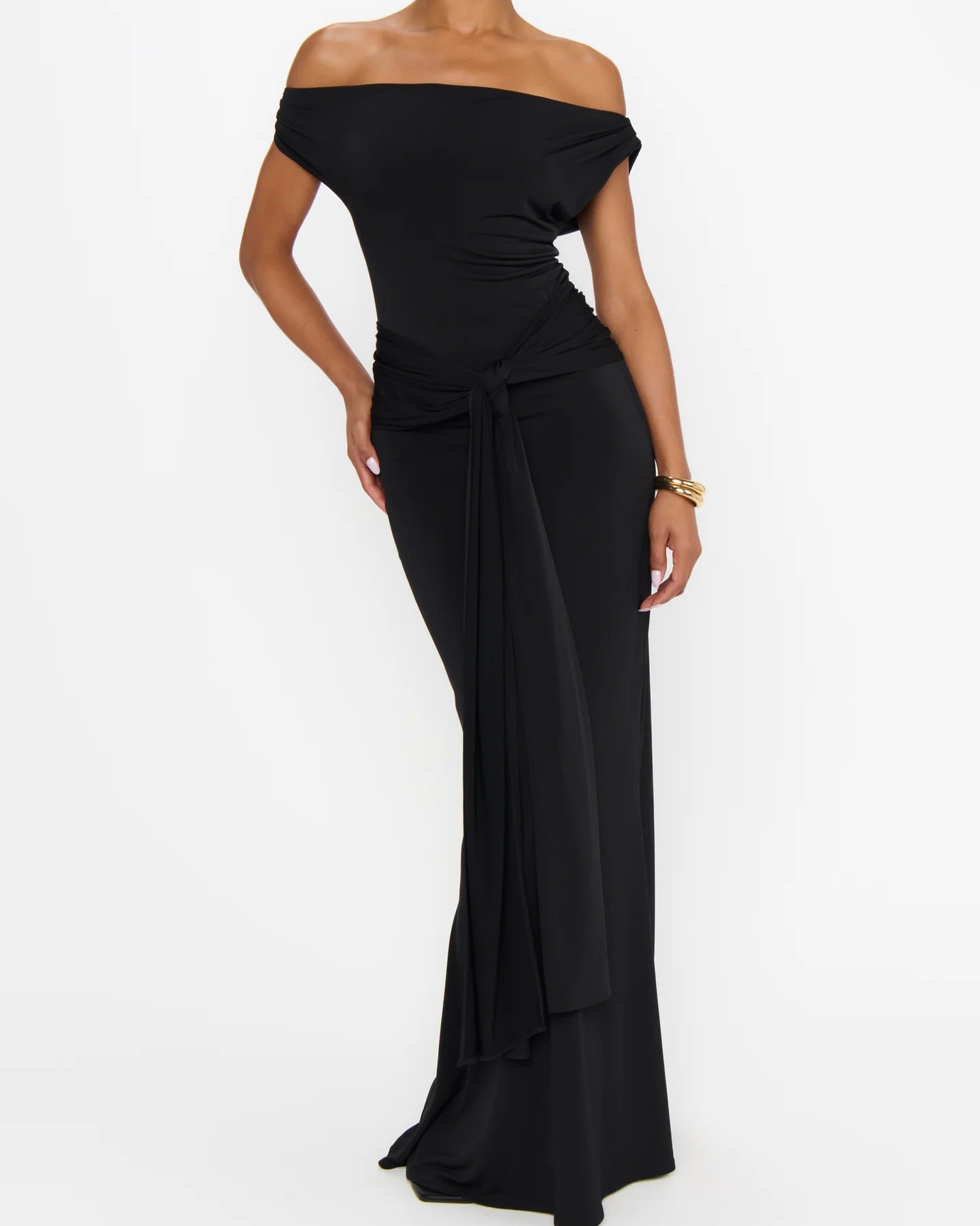 Show Me Your Mumu Winona Wrap Maxi Dress | Black