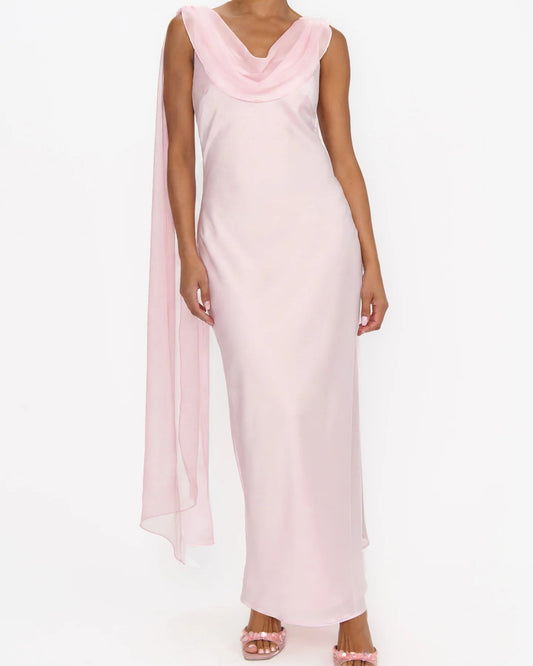 Show Me Your Mumu Maya Midi Dress | Powder Pink Luxe Satin