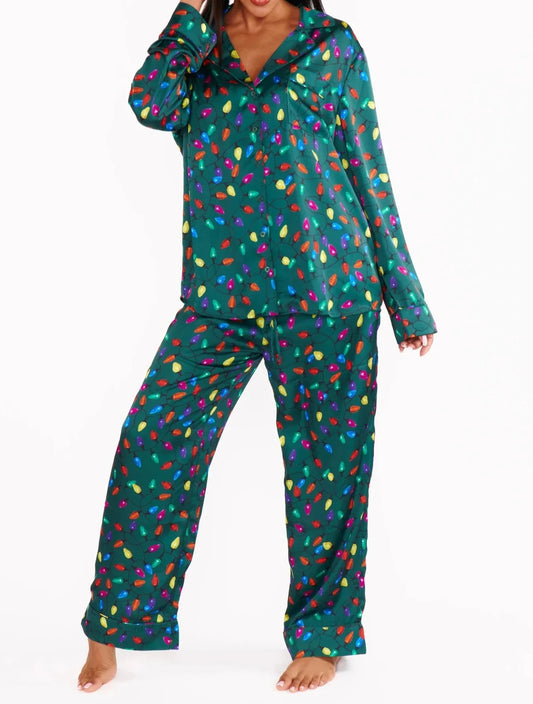 Mumu Classic PJ Set | Festive Lights Silky