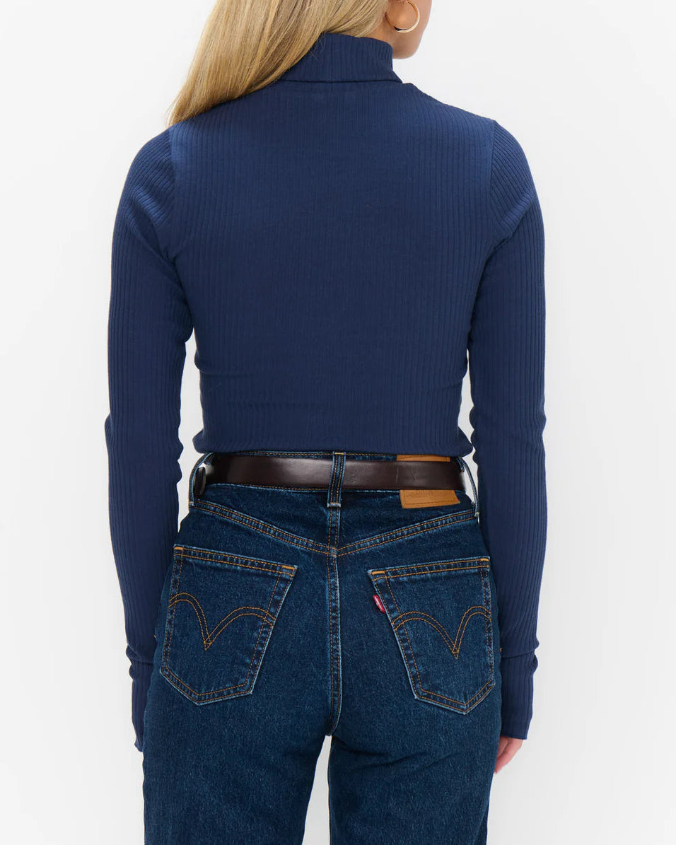 Show Me Your Mumu Layer Up Top | Navy Rib