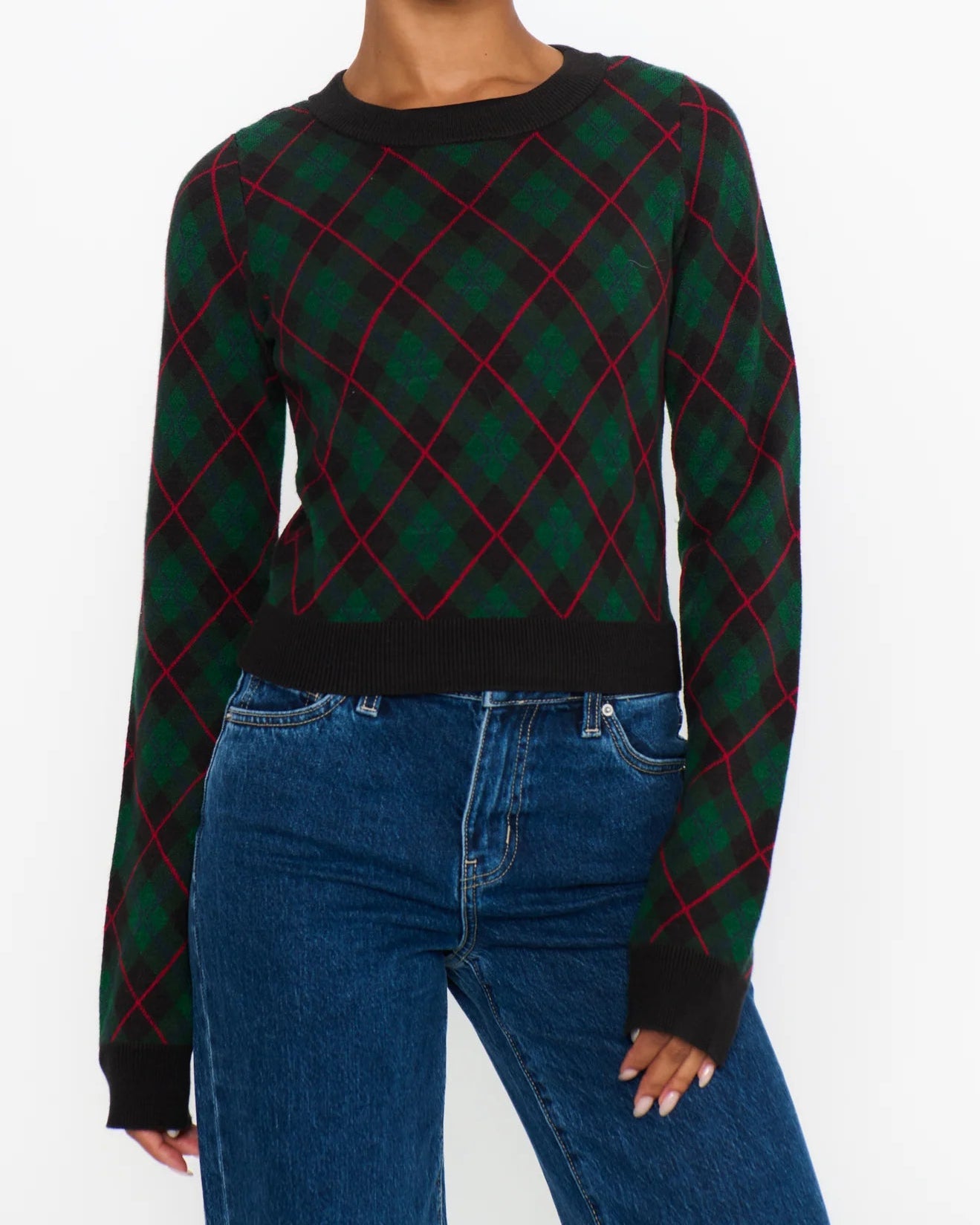 Show Me Your Mumu Tuck In Sweater | Mistletoe Plaid Knit