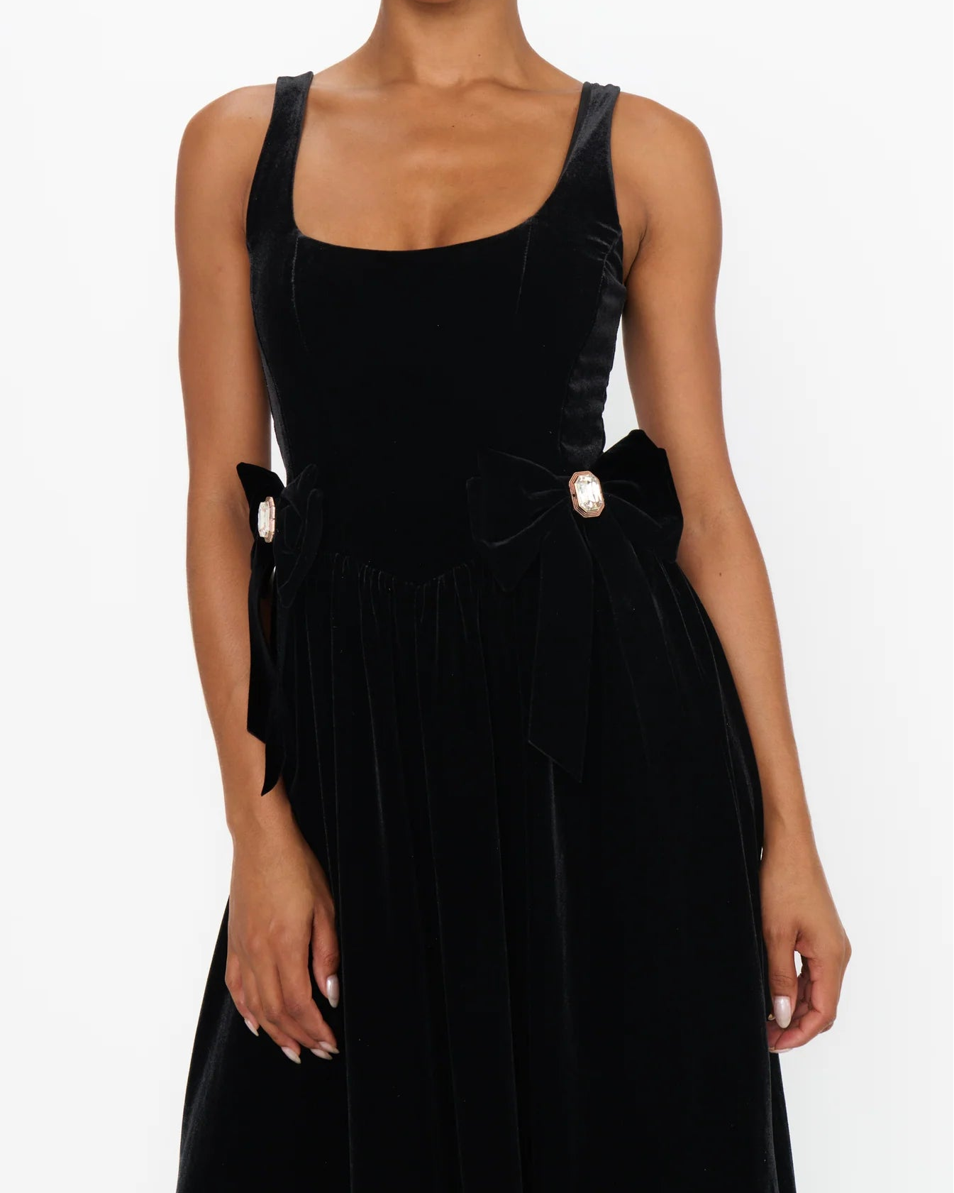 Show Me Your Mumu Ricci Midi Dress | Black Velvet