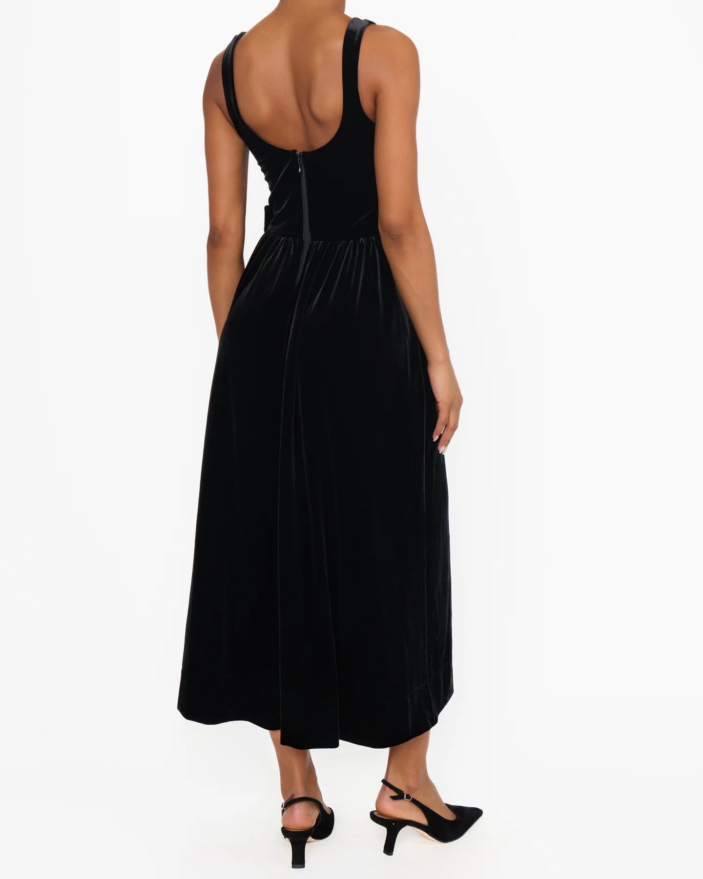 Show Me Your Mumu Ricci Midi Dress | Black Velvet