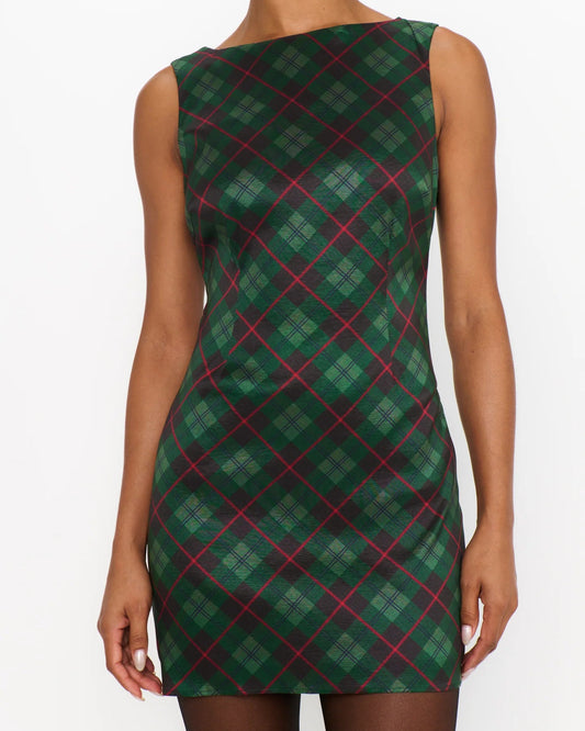 Show Me Your Mumu Tori Mini Dress | Mistletoe Plaid