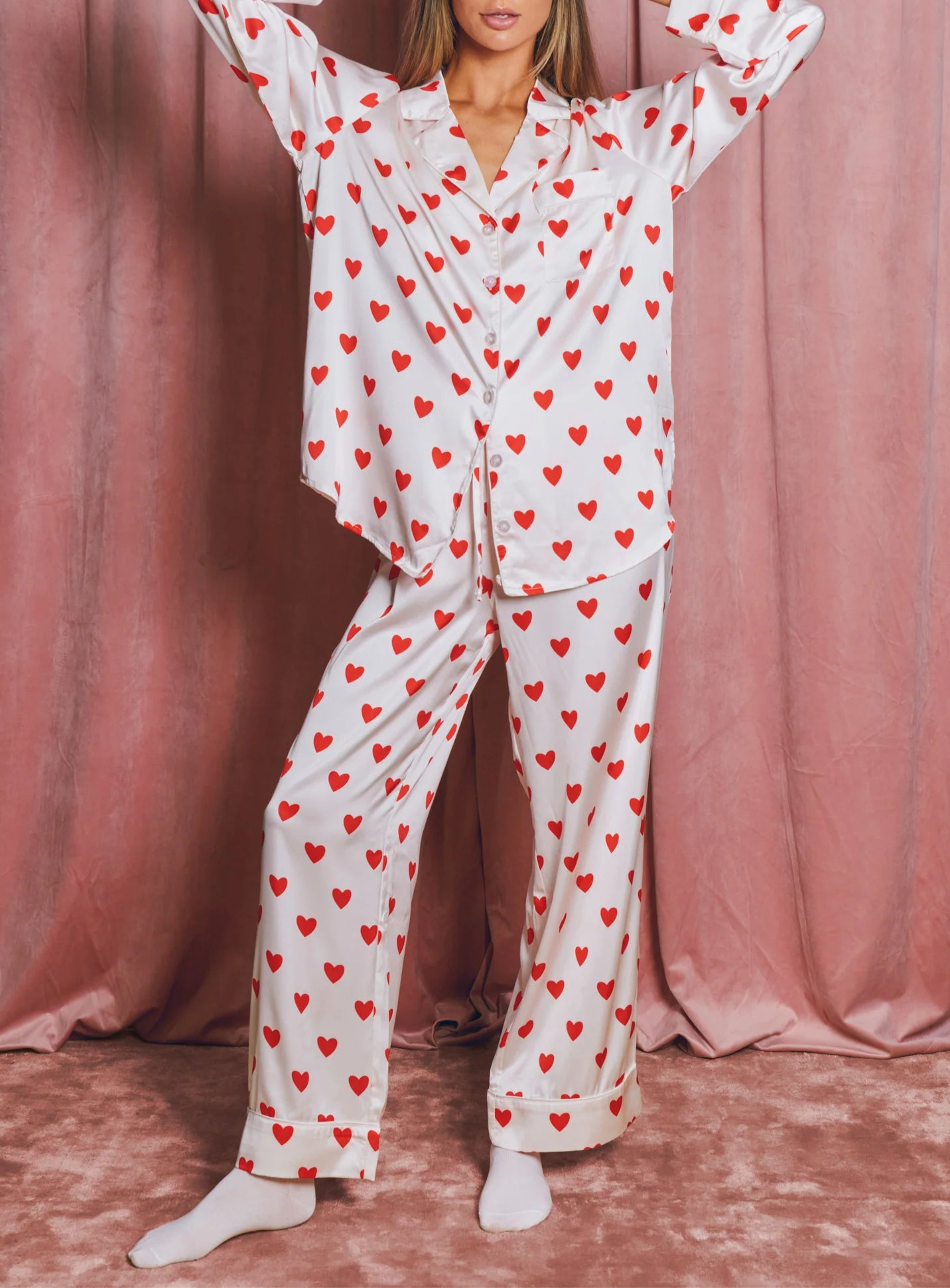 Show Me Your Mumu Classic PJ Set | Queen of Hearts Silky