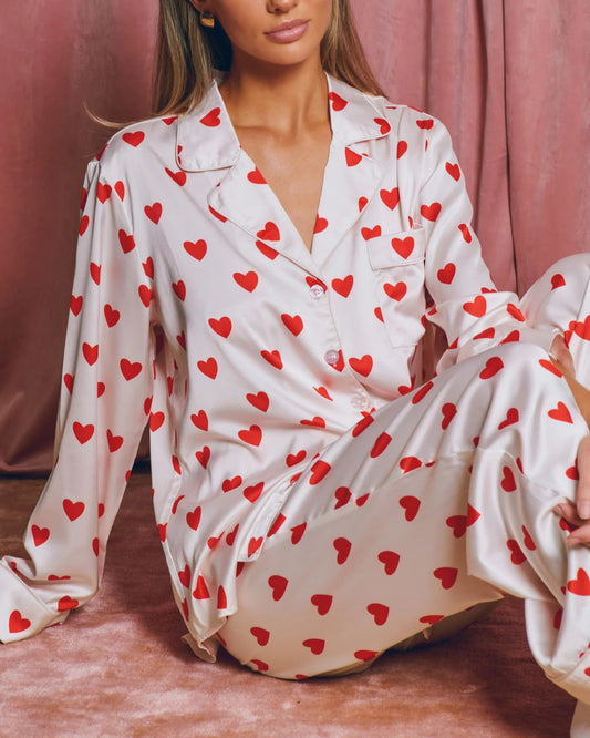 Show Me Your Mumu Classic PJ Set | Queen of Hearts Silky