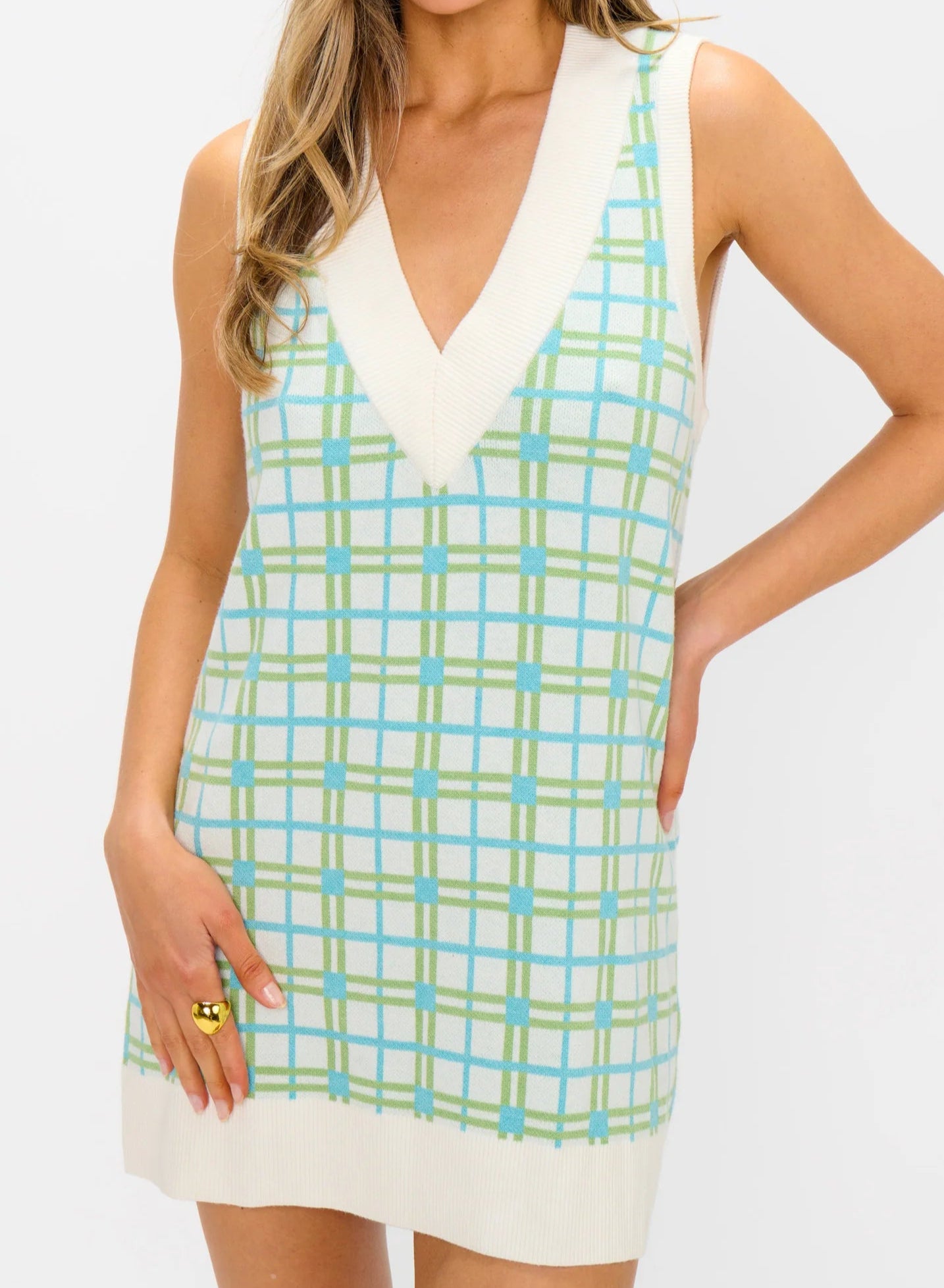 Show Me Your Mumu Hartford Tank Sweater Dress | On The Green Plaid Knit