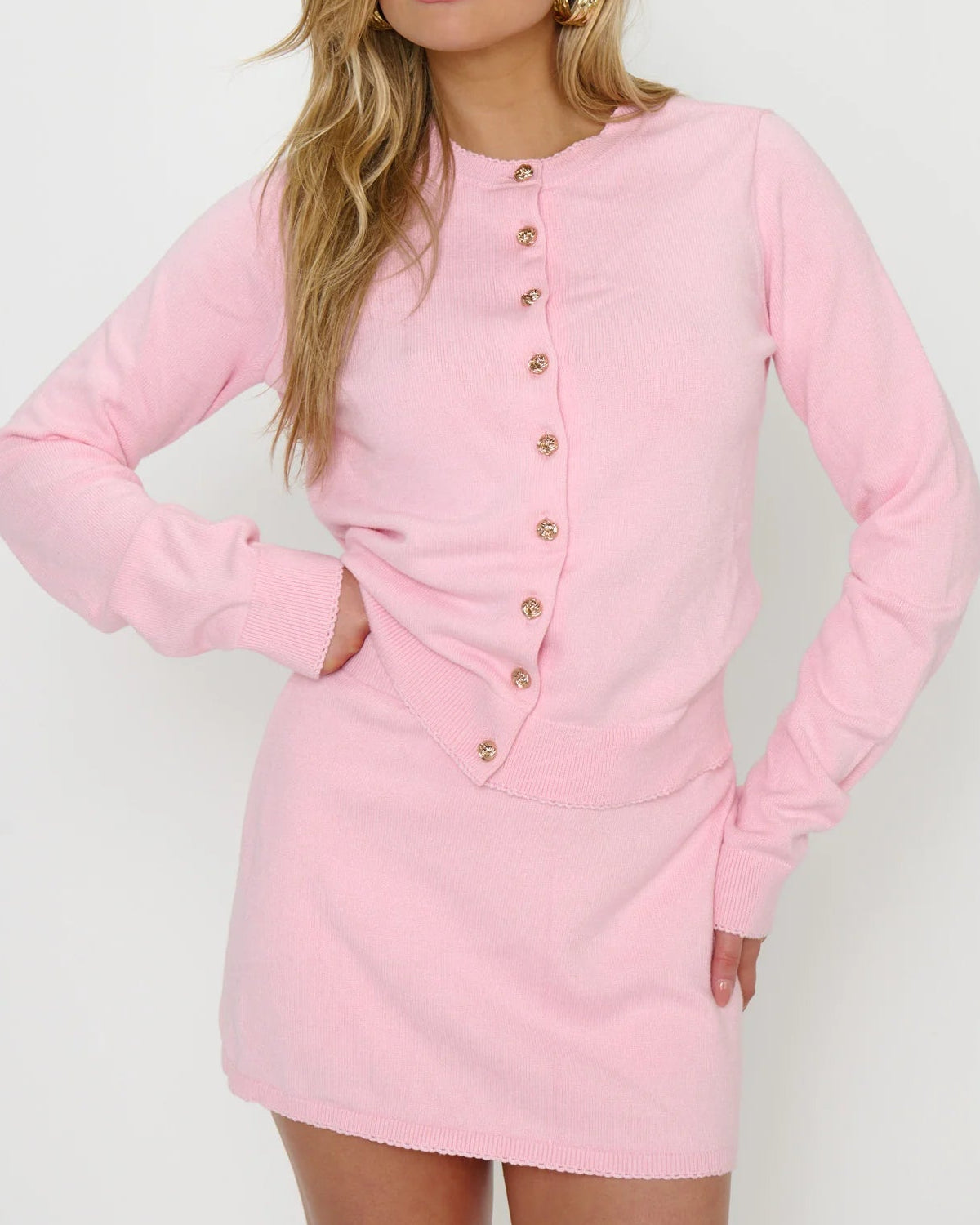 Show Me Your Mumu Cafe Cardigan | Pink Knit