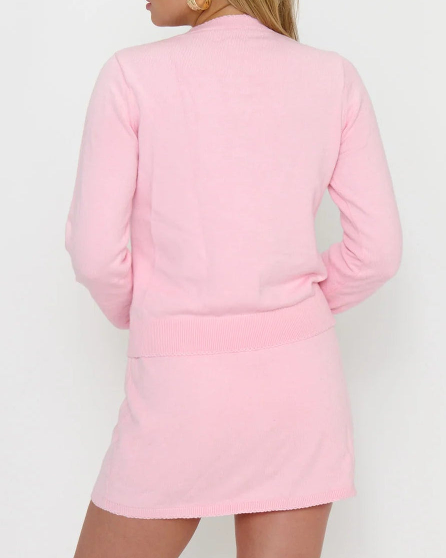 Show Me Your Mumu Cafe Cardigan | Pink Knit