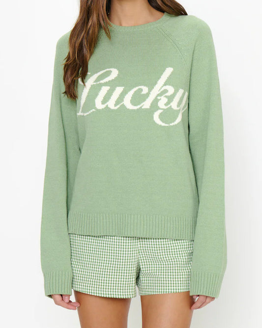 Show Me Your Mumu Off Duty Sweater | Lucky Graphic Knit