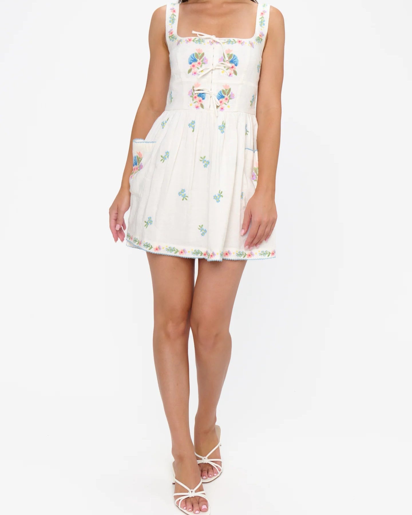 Show Me Your Mumu Demi Mini Dress | Wild Meadow Embroidery