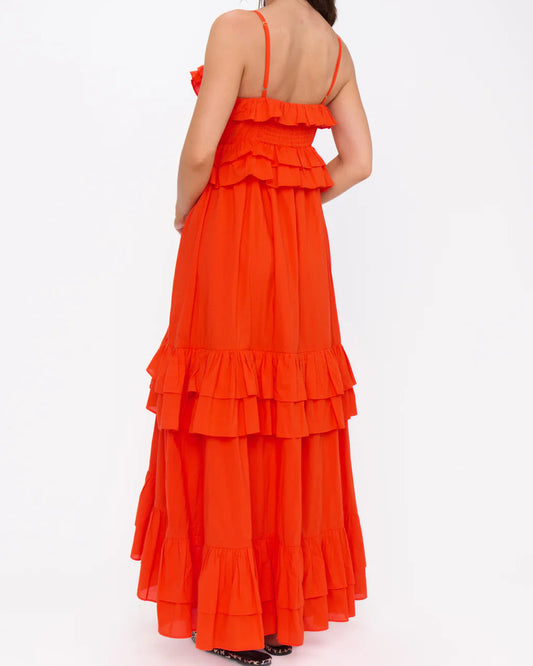 Show Me Your Mumu Freya Maxi Dress | Rouge Red Voile