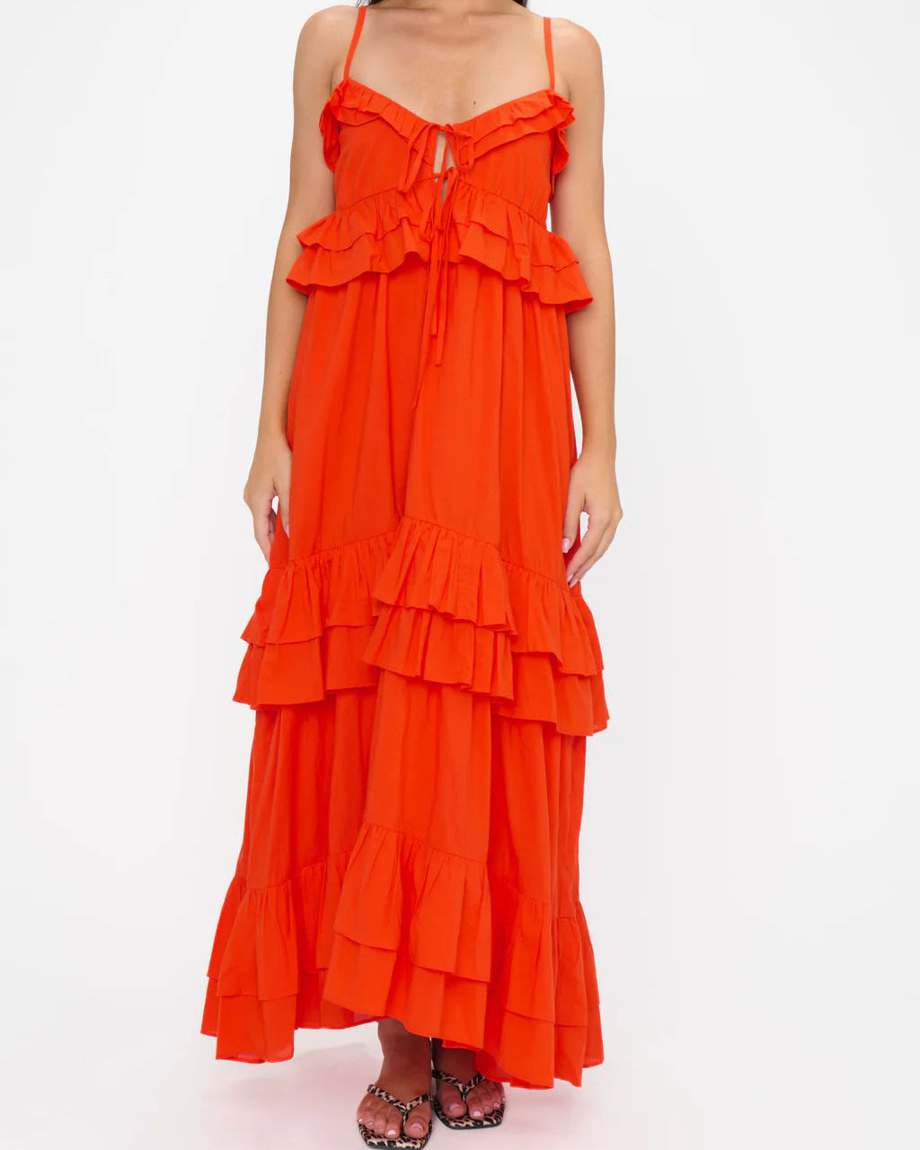 Show Me Your Mumu Freya Maxi Dress | Rouge Red Voile