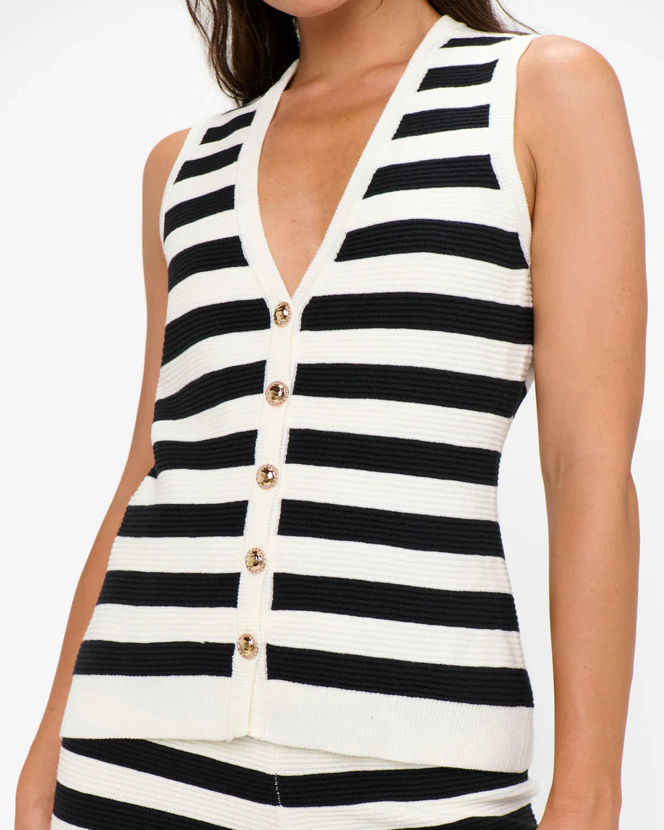 Show Me Your Mumu Kirby Top | Island Noir Stripe