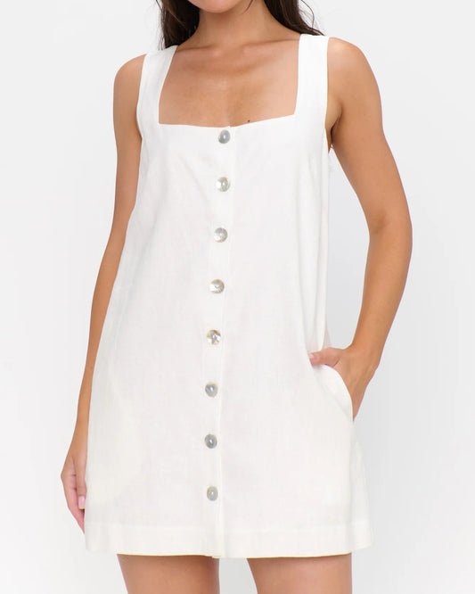 Show Me Your Mumu Everly Mini Dress | White Linen