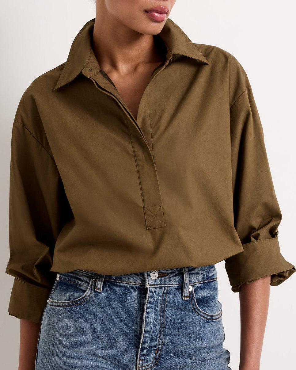 Marie Oliver Dallas Top | Juniper Green