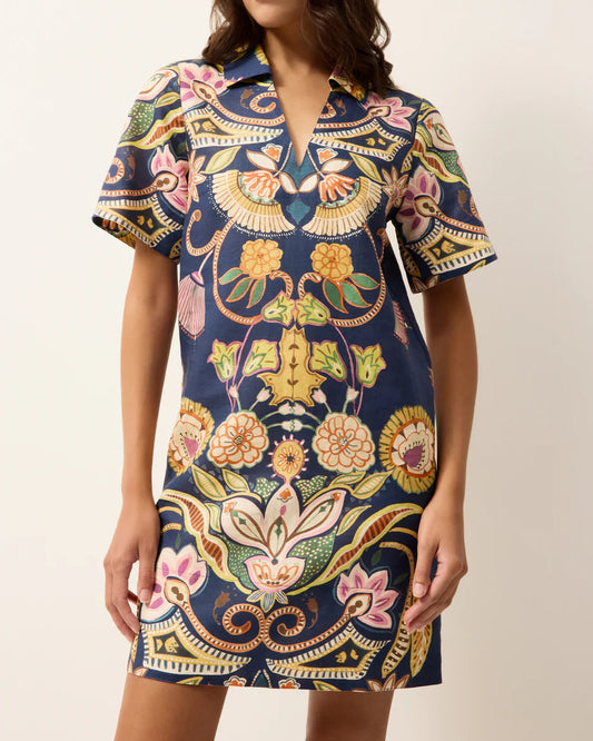 Marie Oliver Dede Dress | Navy Blue Print