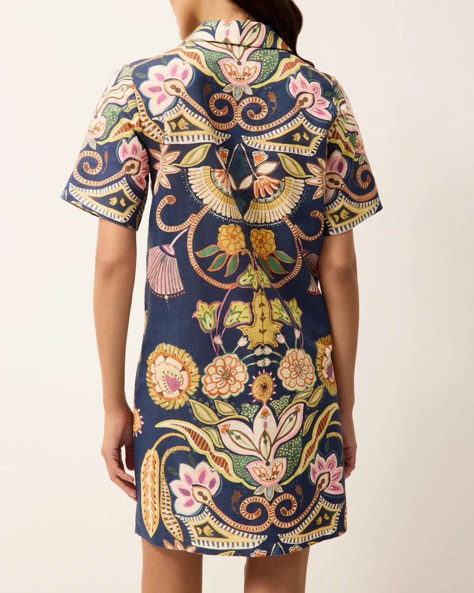Marie Oliver Dede Dress | Navy Blue Print