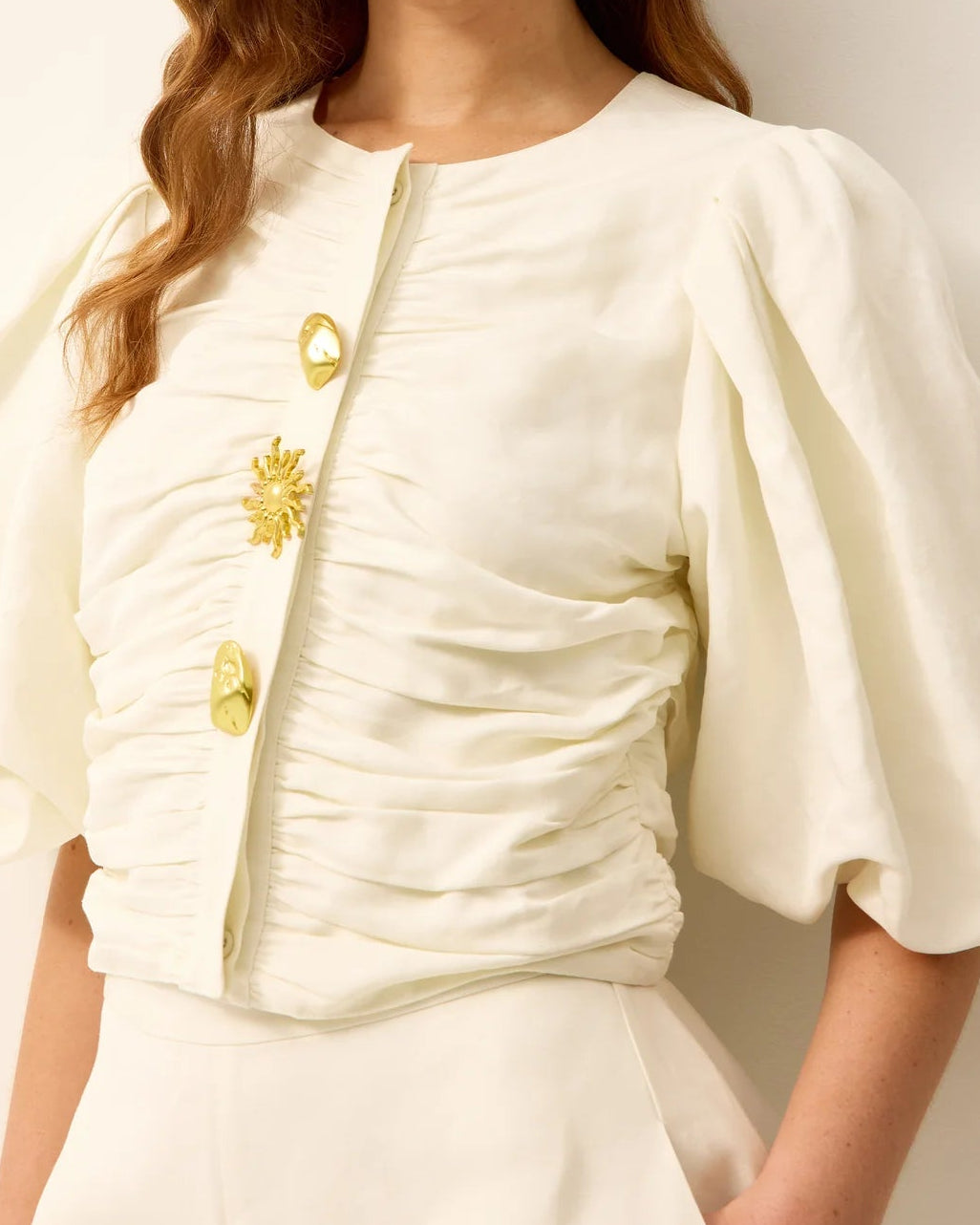 Marie Oliver Rowan Top | Ivory
