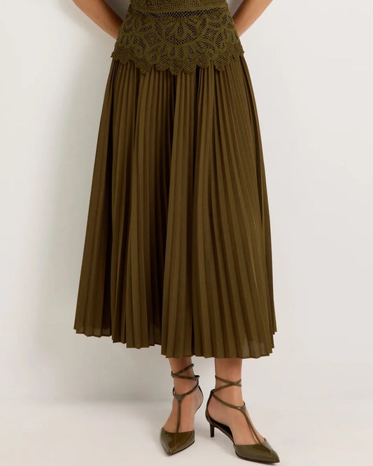 Marie Oliver Wesley Skirt | Juniper Green