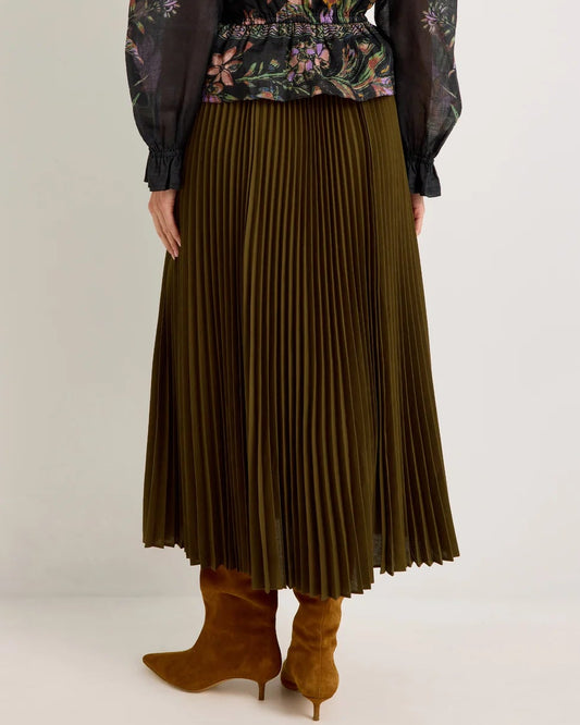 Marie Oliver Wesley Skirt | Juniper Green