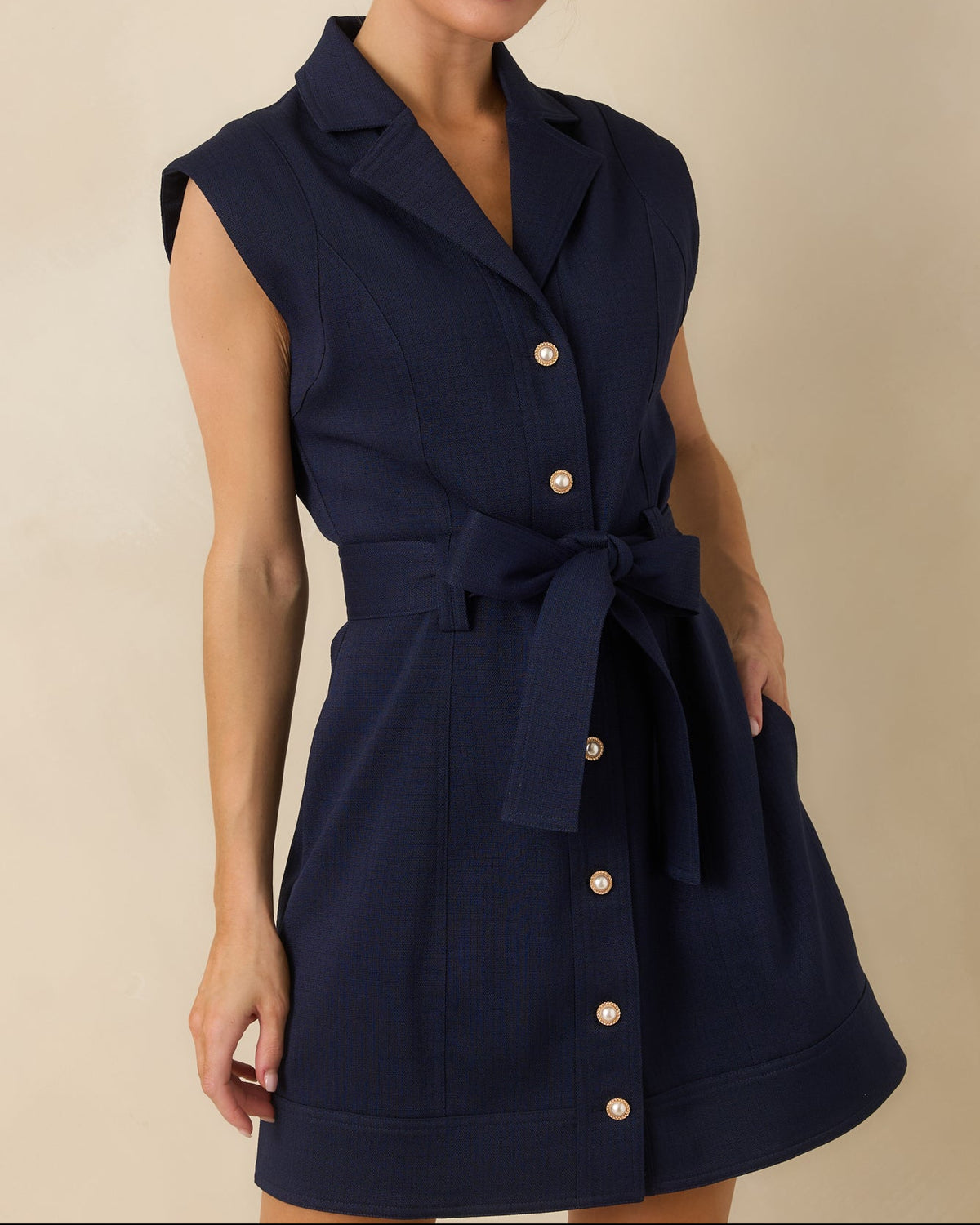 Propserina Jackie Mini Dress | Navy Blue