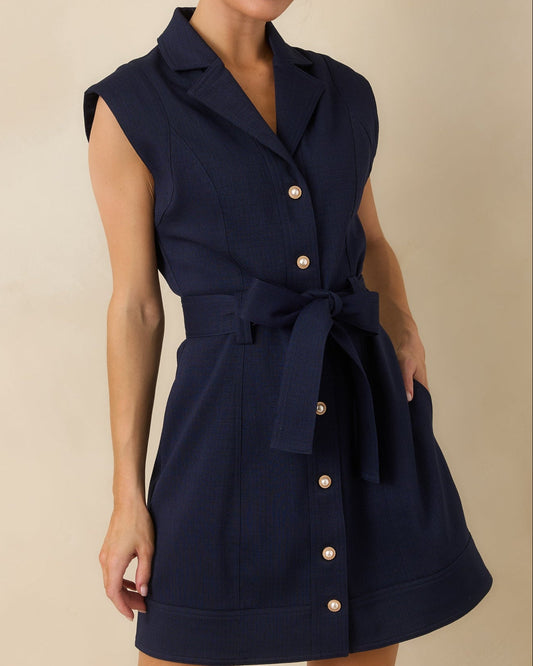 Propserina Jackie Mini Dress | Navy Blue