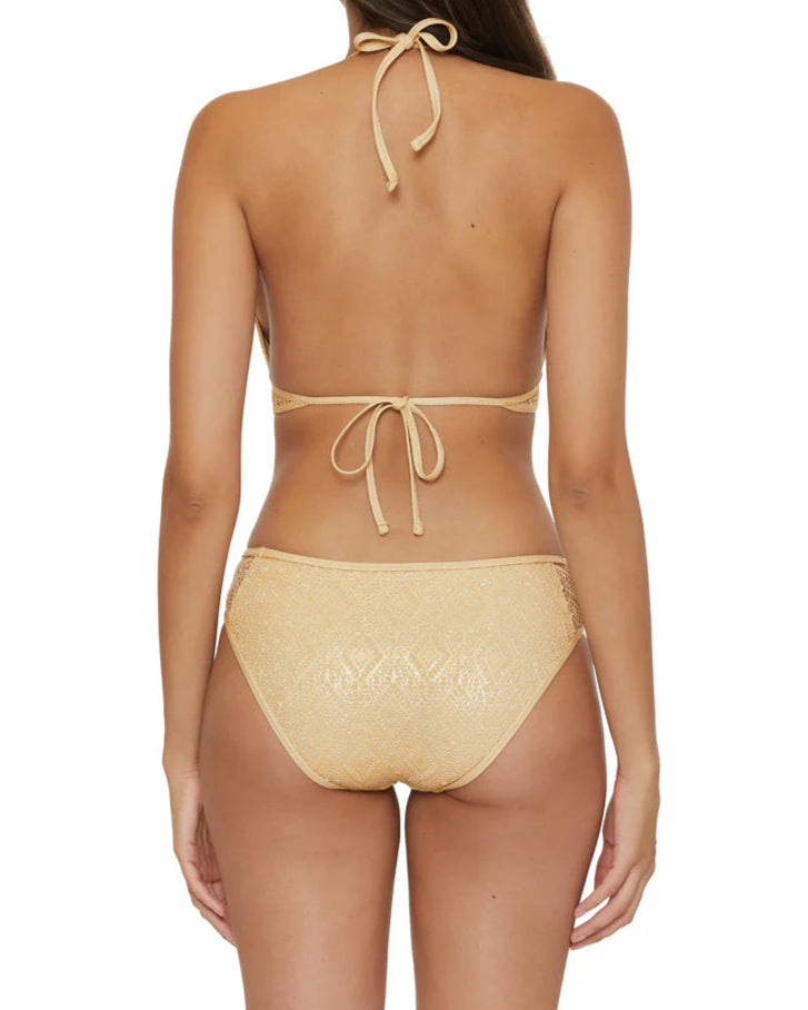 Becca Polished Halter Top | Gold