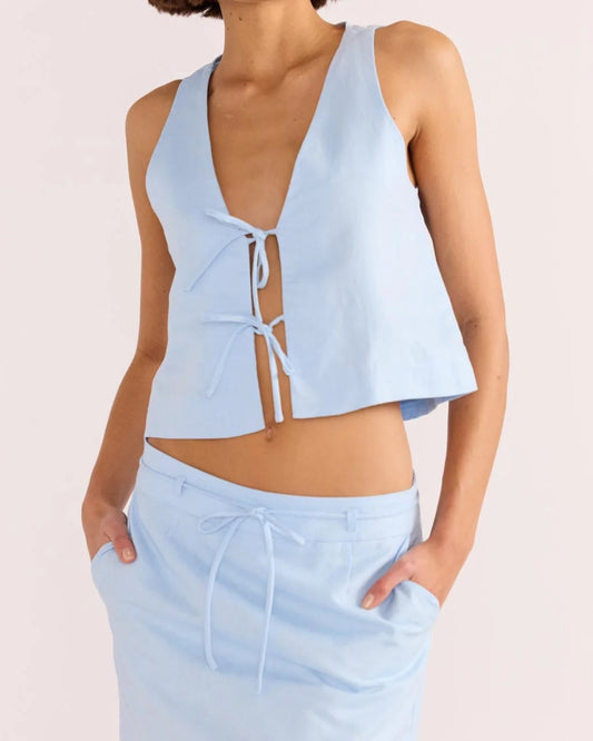 Mink Pink Pandora Tie Crop Top